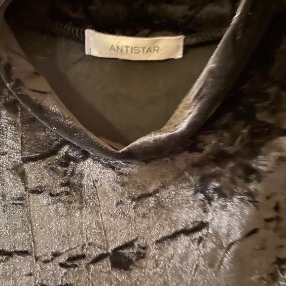 Black brushed velvet look sleeveless dress size medium - Picture 3 of 7